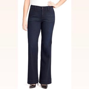 Nine West Soft Luxury Denim Nighthawk Trouser Wide Leg Size 4 NWT $69.50